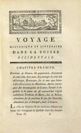 Voyage Historique Et Littéraire Dans La Suisse Occidentale, 2