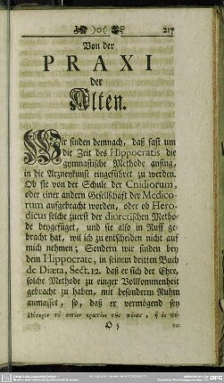 Von der Praxi der Alten