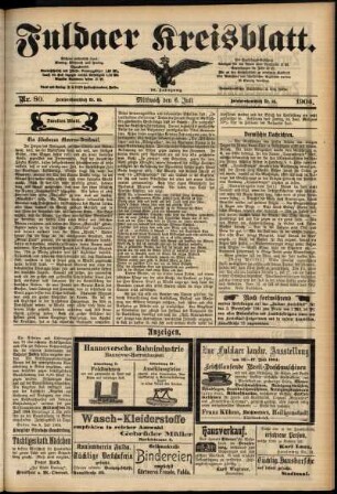 Zweite Ausgabe vom Mittwoch, den 06. Juli 1904.