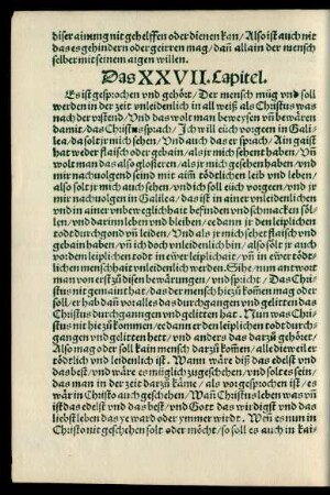 Das XXVII. Capitel.