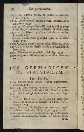 58-72, Ius germanicum et statutarium.