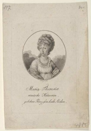 Bildnis der Maria Theresia, römische Kaiserin