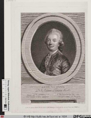 Bildnis Jean-François Delharpe od. Delaharpe La Harpe, gen. de