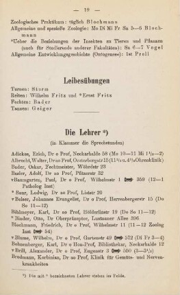 19-23, Die Lehrer