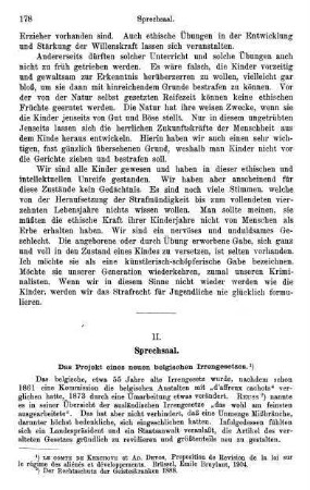 178-182, Das Projekt eines neuen belgischen Irrengesetzes