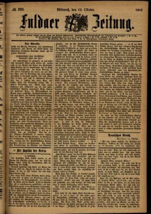 Ausgabe vom Mittwoch, den 12. Oktober 1887.