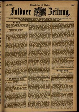 Ausgabe vom Mittwoch, den 12. Oktober 1887.