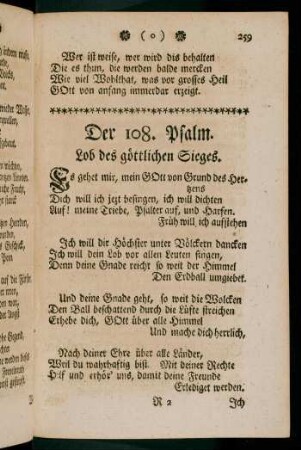 259-270, Der 108. - 114. Psalm