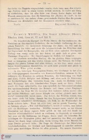 3: [Rezension von: Heinrich Wölfflin, Die Kunst Albrecht Dürers]