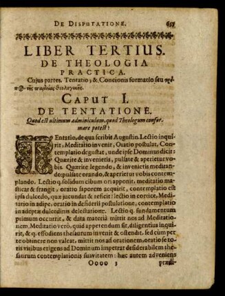 Liber Tertius. De Theologia Practica.