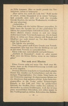 Nur noch zwei Minuten