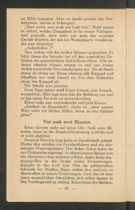 Nur noch zwei Minuten