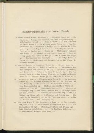 Inhaltsverzeichniss zum ersten Bande.