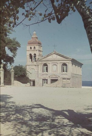 Reisefotos. Kirche am Meer (vielleicht im Mittelmeerraum)
