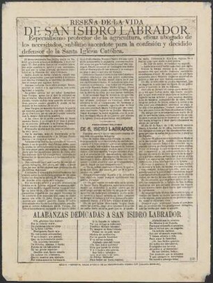 Alabanzas dedicadas a San Isidro Labrador