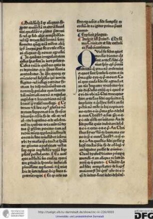 Incipit liber primus. De summa trinitate et fide catholica rubricavimus.