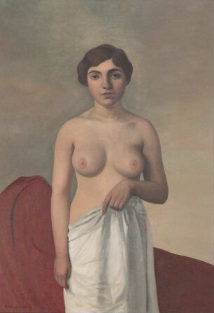 Jeune femme nue debout