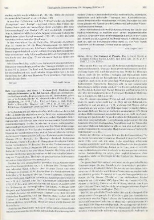 901-902 [Rezension] Anabaptistes et dissidents au XVIe siècle