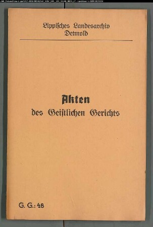 Ehestreit des Simon Henrich Heinekamp (Henekamp) zu Siebenhöfen (Amt Blomberg), gebürtig aus Meinberg getraut am 29.7.1753 mit der Leibzüchterin Witwe Catharine Elisabeth von Ohlen in Siebenhöfen. Der Schwiegersohn der Witwe von Ohlen war der junge Meyer (Kolon) Hans von Ohlen