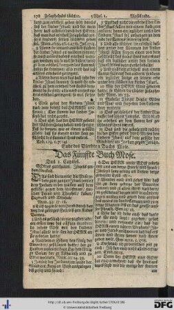 Das Fünffte Buch Mose.
