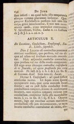 636-646, Articulus X. Dico I. Locatio est contractus proximus emtioni ...