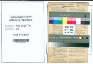 Entnazifizierung Friedrich Petri , geb. 09.02.1885 (Angestellter)