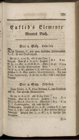 Euklid´s Elemente. Neuntes Buch