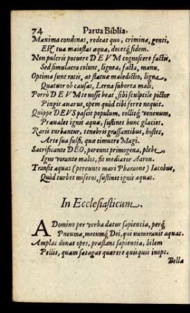 In Ecclesiasticum.