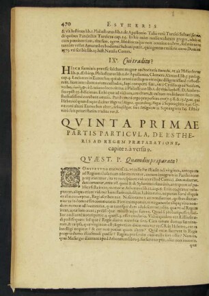 Quinta Primae Partis Particula, De Estheris Ad Regem Praeparatione ...