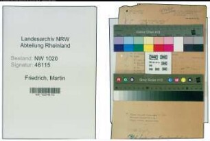 Entnazifizierung Martin Friedrich , geb. 29.09.1898 ()