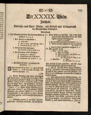 239-247, Der XXXIX. Psalm