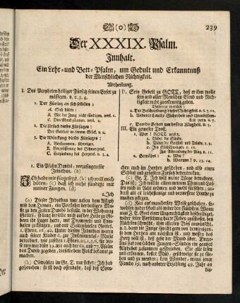 239-247, Der XXXIX. Psalm