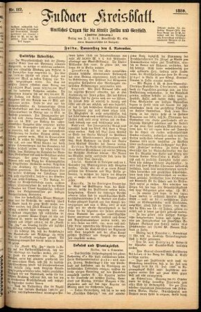 Ausgabe vom Donnerstag, den 04. November 1880.