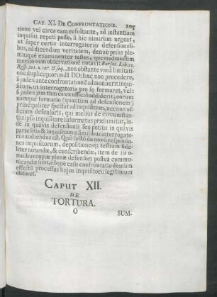 Caput XII. De Tortura