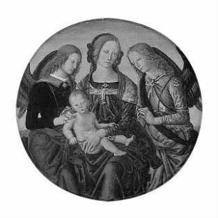 Maria mit dem Kind und zwei Engeln
