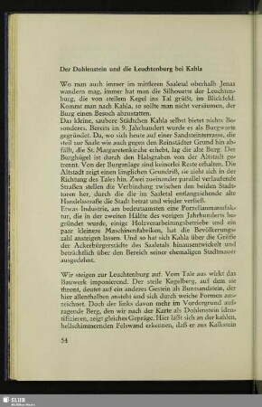 Der Dohlenstein und die Leuchtenburg bei Kahla