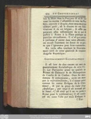 Gouvernement Ecclesiastique