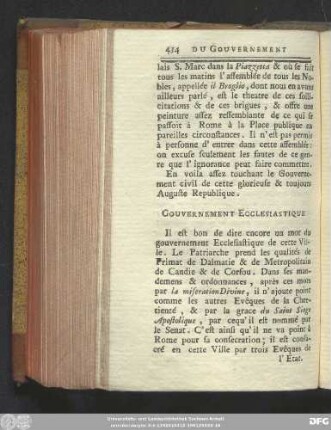 Gouvernement Ecclesiastique