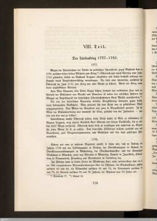 VIII. Der Türkenkrieg 1737-1740