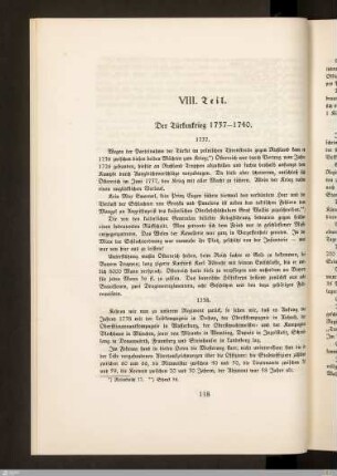 VIII. Der Türkenkrieg 1737-1740