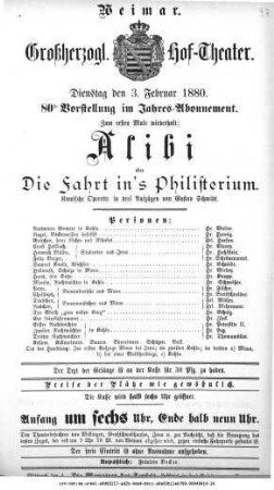 Alibi oder Die Fahrt in`s Philisterium