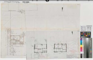 Recklinghausen (Recklinghausen) Staatliches Aufbaugymnasium Direktorenwohnung Grundrisse 1959 1 : 100 55 x 80 Pause Staatshochbauamt Recklinghausen Regierung Münster Nr. 34118