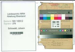 Entnazifizierung Johann Schowald , geb. 09.03.1896 (Kaufm.Angestellter)