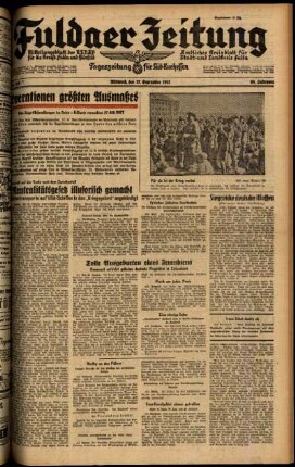 Ausgabe vom Mittwoch, den 17. September 1941.