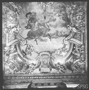 Berlin, Schloss, Zweites Obergeschoss, Paradegeschoss, Rote Adlerkammer (ehem. Brandenburgische Kammer), R.: 795, Decke.