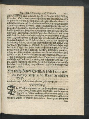Am neunzehenden Sonntage nach Trinitatis