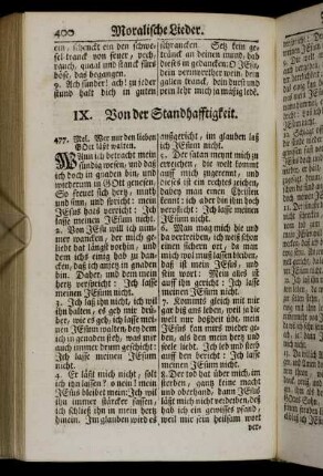 IX. Von der Standhafftigkeit