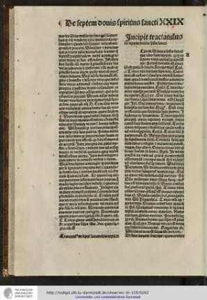 [S]eptem sunt dona spiritus sancti que ideo sunt septem quia per ea septem vitia capitalia expelluntur...