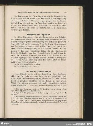 Korngröße und Dispersität
