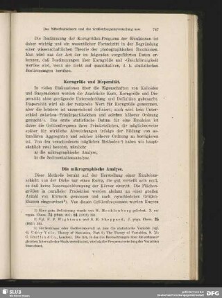 Korngröße und Dispersität
